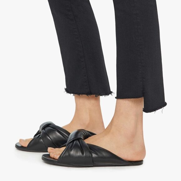 MOTHER Insider Crop Step Black Fray Jeans - Picture 5 of 16